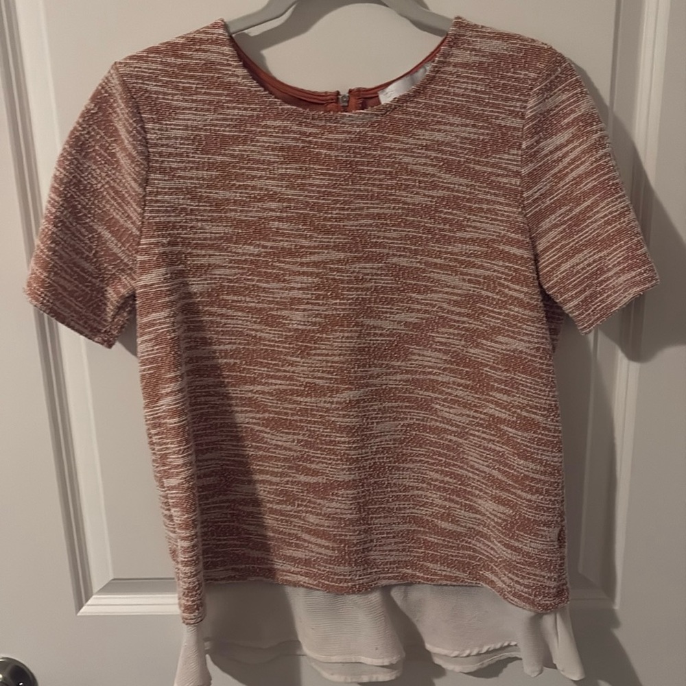 Emelia Textured Twofer Blouse